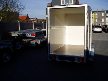 Kofferaanhangwagen F07520D 750 kg 205x120x150 met deuren