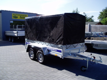 Aanhangwagen 750 kg 2613T dubbelas met huif 